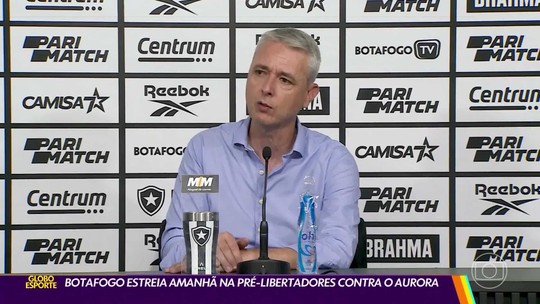 Botafogo estreia amanhã na Pré-Libertadores contra o Aurora - Programa: Globo Esporte RJ 