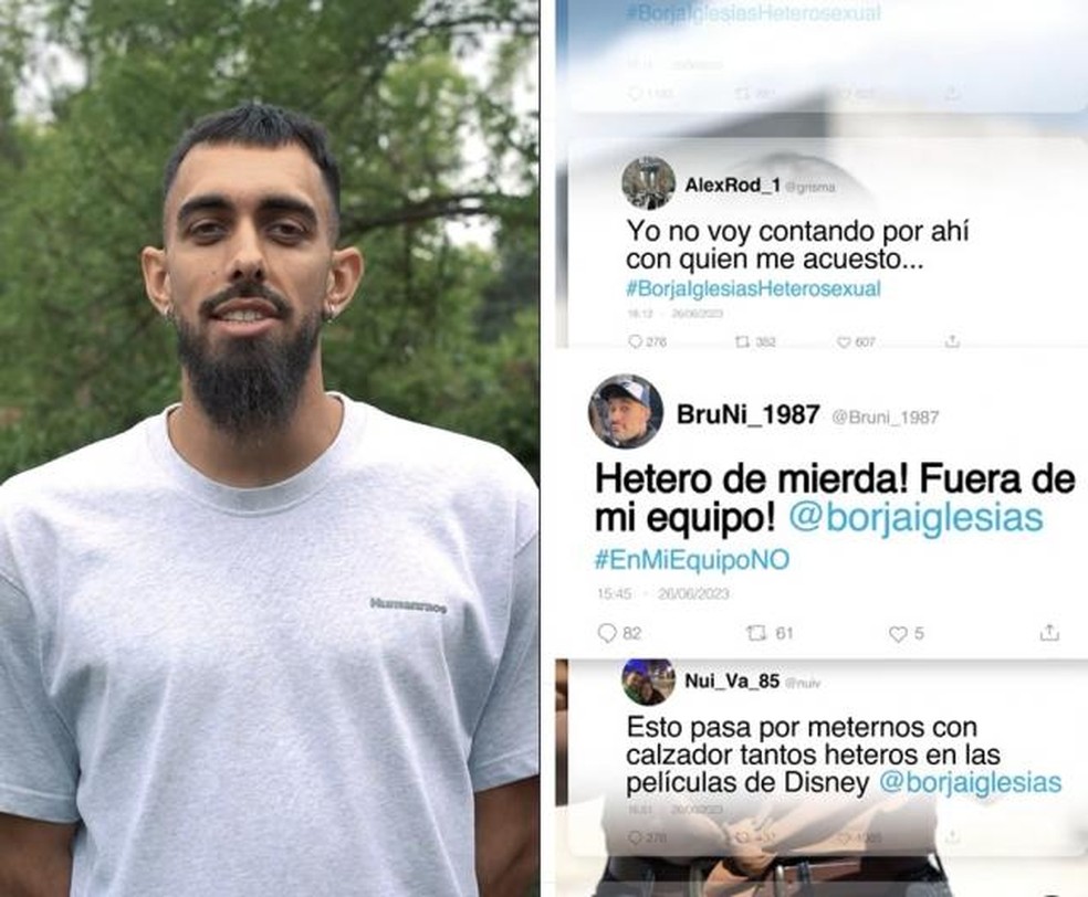 Borja Iglesias, atacante do Betis, "sai do armário" em campanha contra homofobia — Foto: Reprodução/Instagram