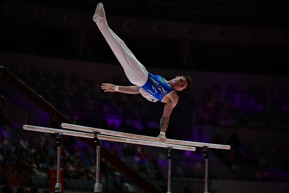 Diogo Soares no Mundial de ginástica — Foto: MeloGym/CBG