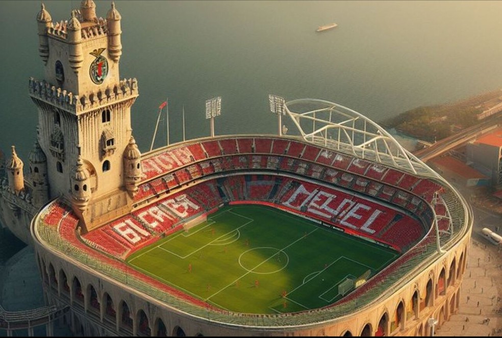 Benfica - Torre de Belém — Foto: Reprodução