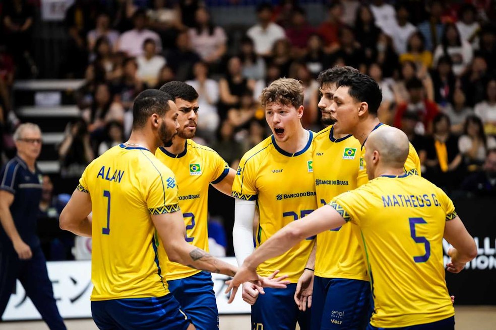 Brasil está classificado para as quartas de final da VNL — Foto: Divulgação/ VNL