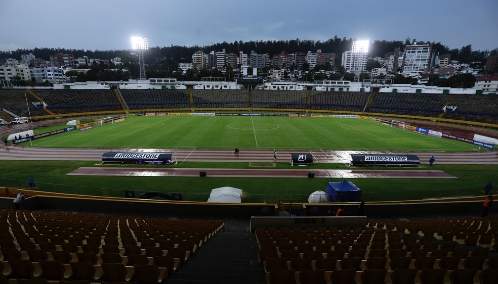 Estádio Olímpico Atahualpa, onde o Cruzeiro enfrentará a Universidad de Quito — Foto: Staff Images / CONMEBOL