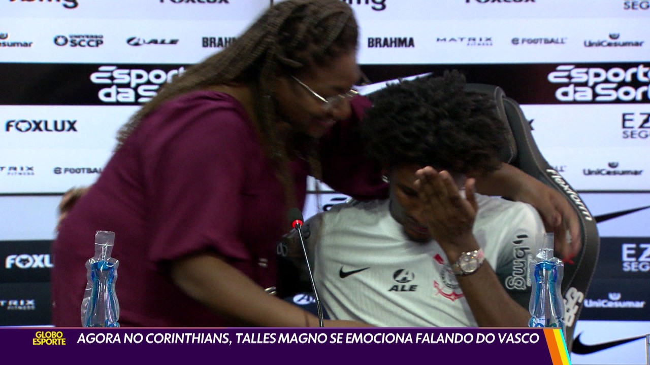 Agora no Corinthians, Talles Magno se emociona falando do Vasco