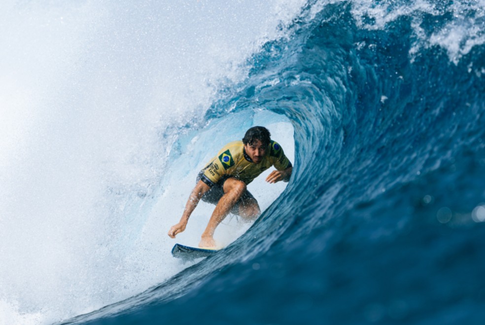 Yago Dora surfe WSL  Finals em Fiji — Foto: WSL