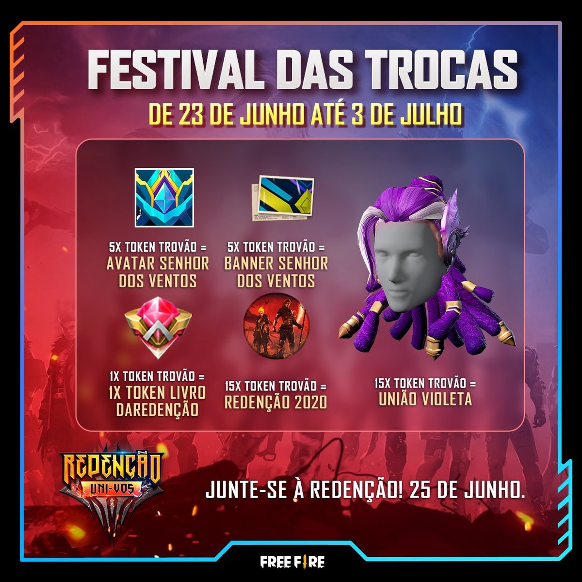 GARENA SE PRONUNCIOU SOBRE O TOKEN SE JOGA EM 2022! E O EVENTO FESTA DE  VERÃO FREE FIRE 