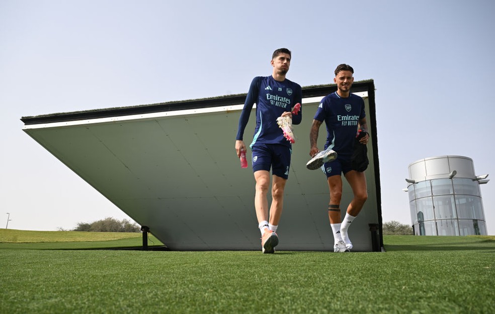 Havertz sofreu lesão muscular durante intertemporada do Arsenal em Dubai — Foto: Getty Images