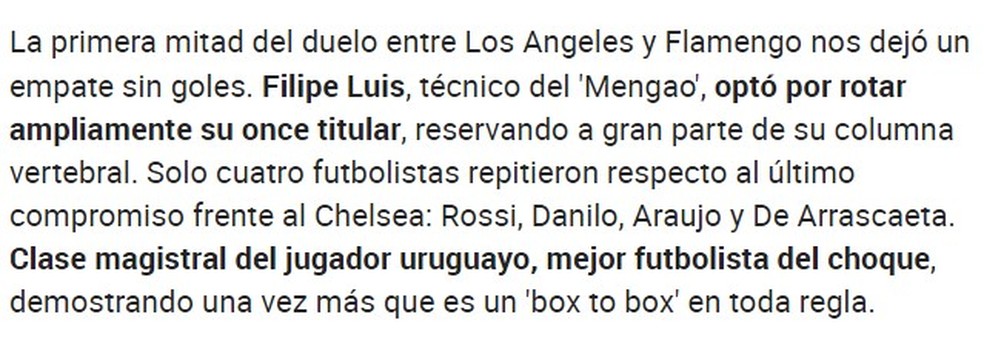 Jornal Marca elogia Arrascaeta — Foto: Reprodução/Marca