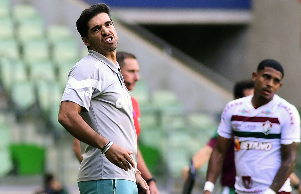 Abel Ferreira em Palmeiras x Fluminense — Foto: Marcos Ribolli