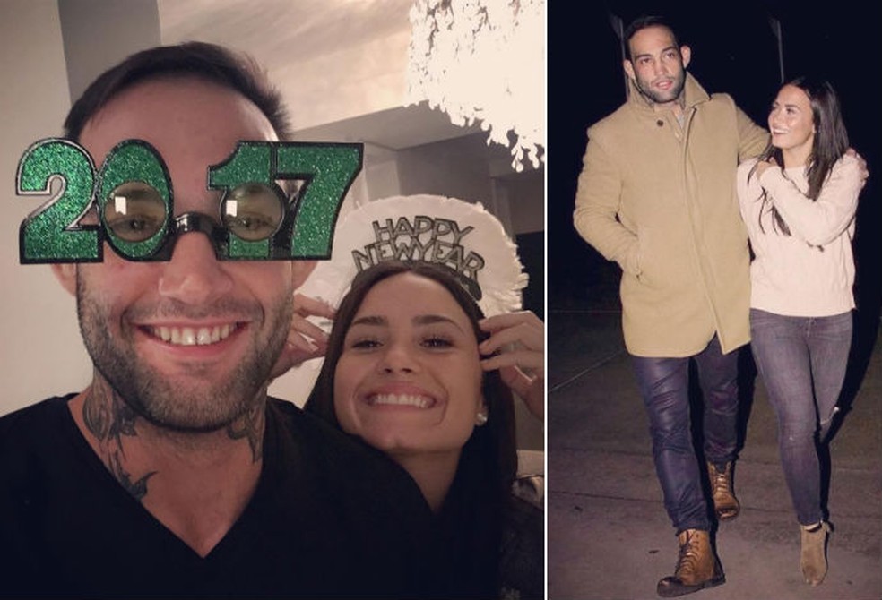 Guilherme Bomba durante seu namoro com a cantora Demi Lovato — Foto: Reprodução/Instagram