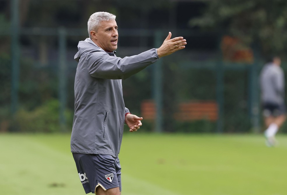 Hernn Crespo em treino do So Paulo  Foto: Rubens Chiri / So Paulo FC