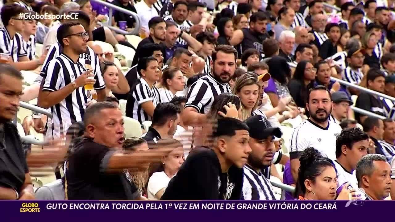 Guto encontra torcida pela 1ª vez em noite de grande vitória do Ceará