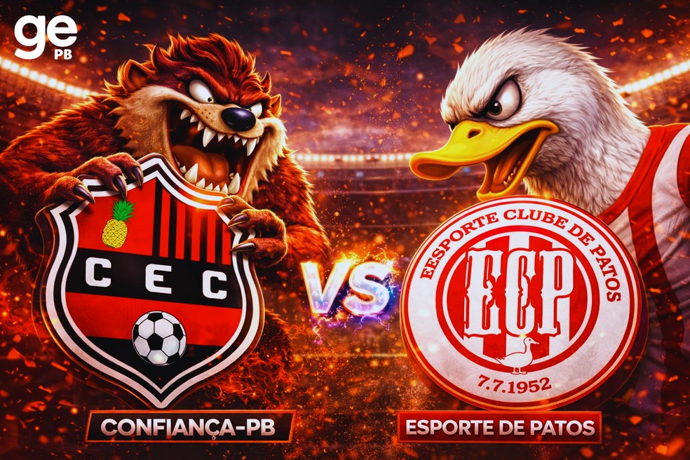 Arte: Confian�a-PB x Esporte de Patos � Foto: ChatGPT