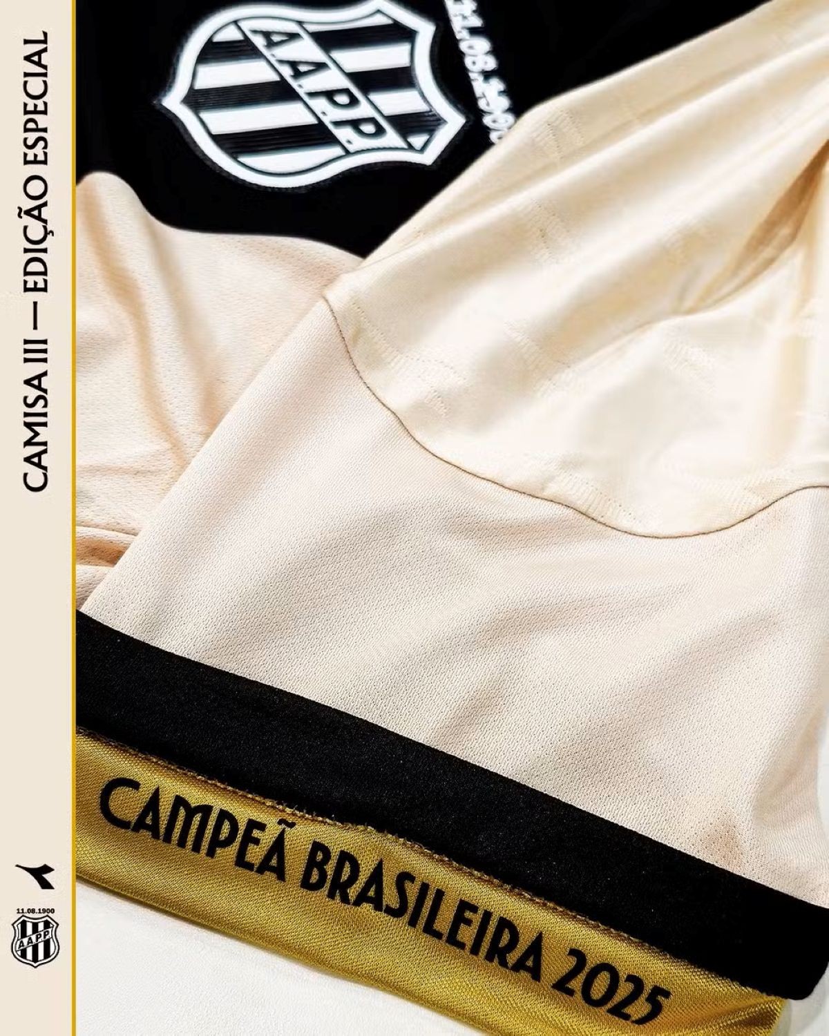 Ponte lança camisa com referência ao título da Série C dias depois de cair na Série B