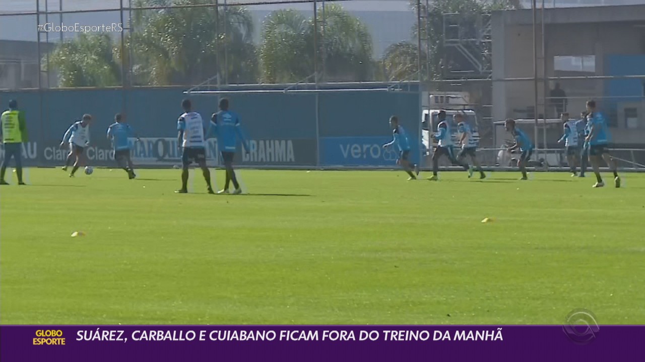 Suárez, Carballo e Cuiabano ficam fora do treino da manhã