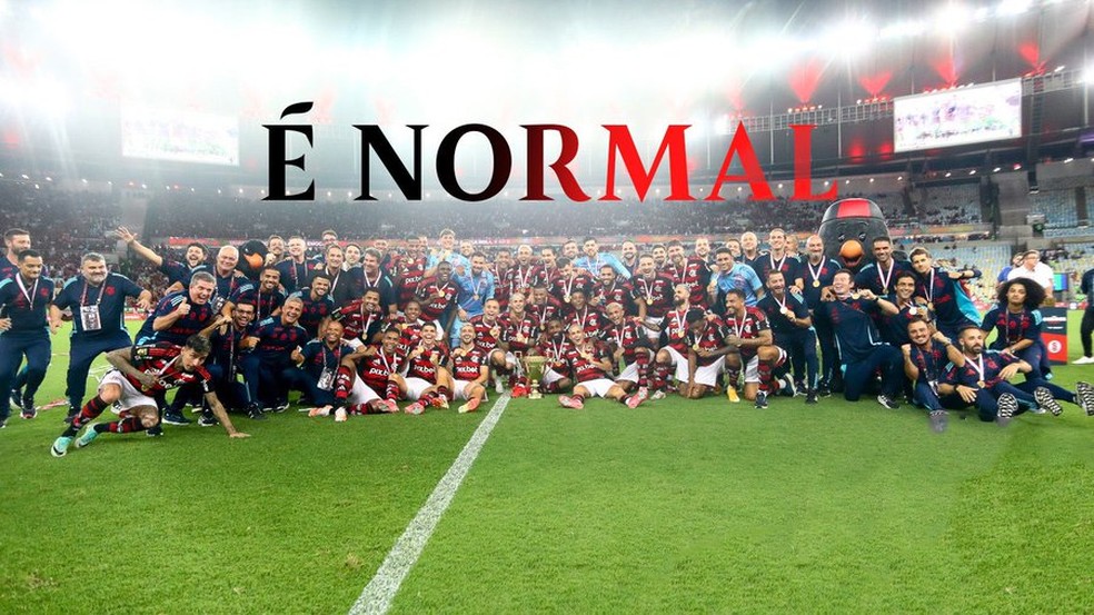 Flamengo provoca o Fluminense — Foto: Divulgação/Flamengo