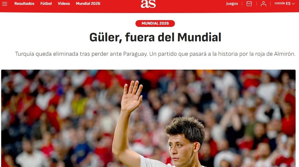 Imprensa repercute adeus de Güler