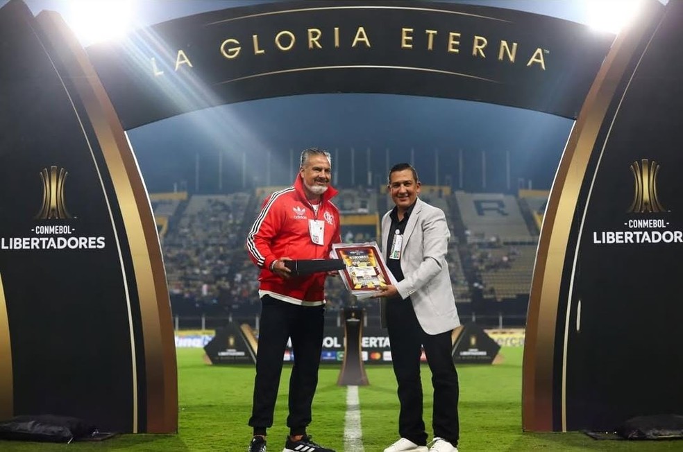 Jos Boto em sua estreia na Libertadores pelo Flamengo  Foto: Divulgao