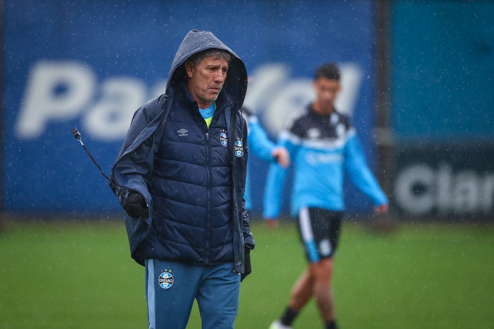 Renato Portaluppi em treino do Grêmio — Foto: Lucas Uebel/Grêmio