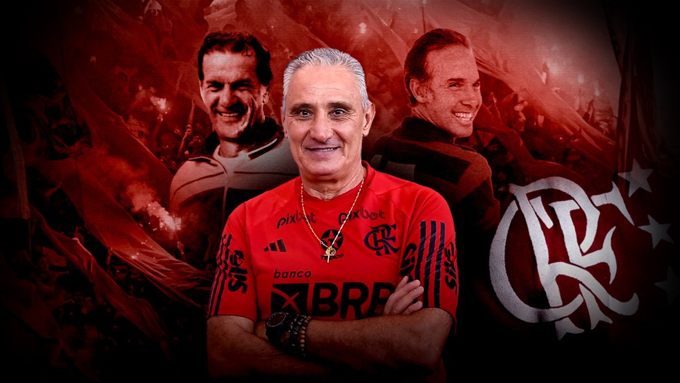 Tite, Telê Santana e Zagallo acertaram com o Flamengo após disputar uma Copa do Mundo — Foto: Infoesporte