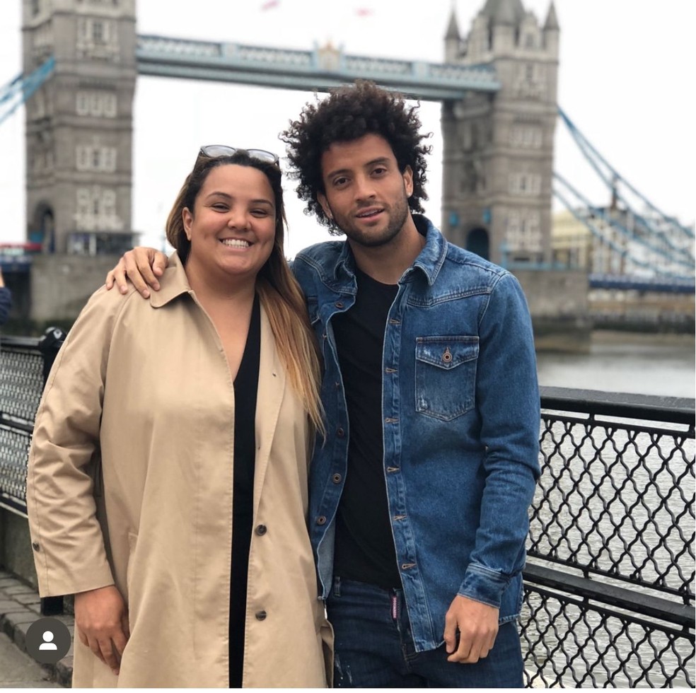 A empresria Juliana Gomes e Felipe Anderson  Foto: Acervo Pessoal