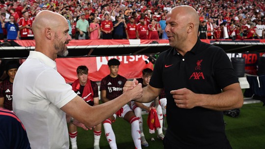 Manchester United x Liverpool terá o confronto entre técnicos holandeses Ten Hag e Slot