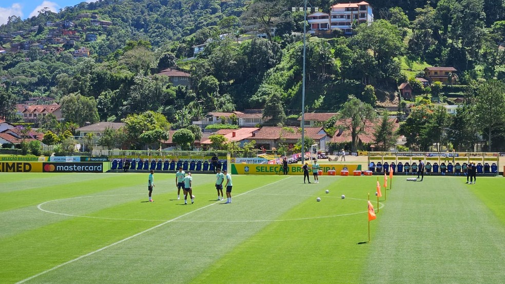 Seleção brasileira faz último treino antes da disputa do Torneio Pré-Olímpico — Foto: Rodrigo Lois