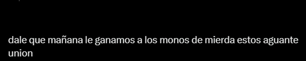 Torcedor do Unión faz ofensa racista antes de jogo contra o Cruzeiro — Foto: Reprodução