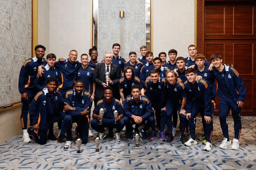 Real Madrid reúne vencedores do The Best em Doha — Foto: Divulgação/Real Madrid
