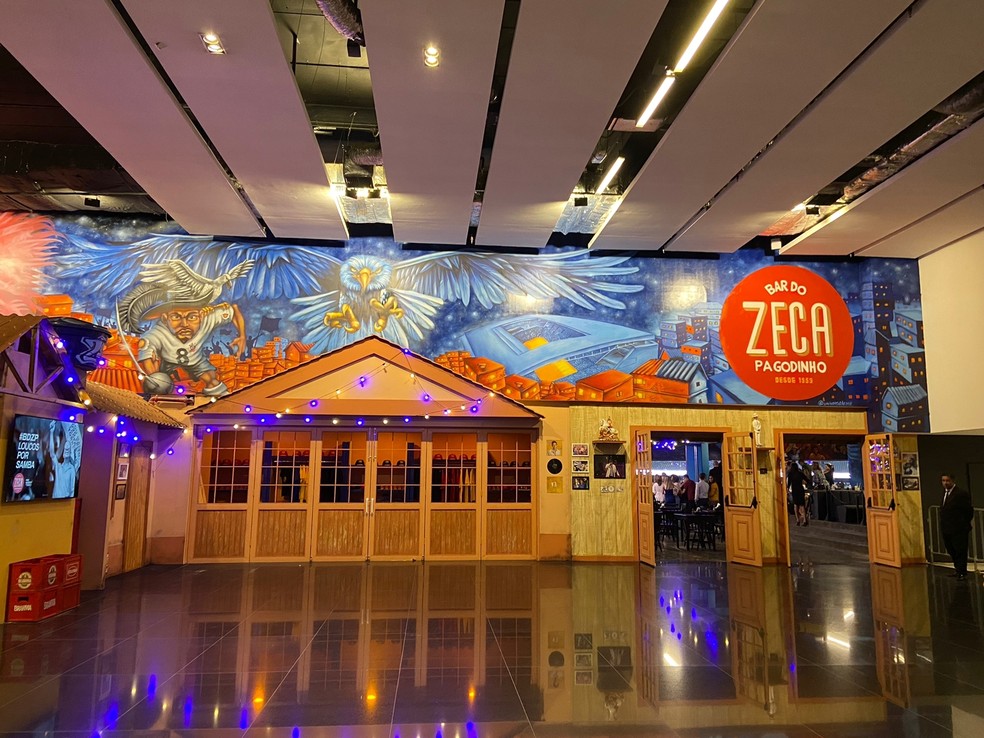 Bar do Zeca Pagodinho inaugurado na Neo Química Arena — Foto: Ana Canhedo