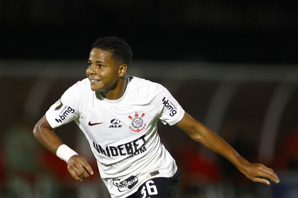 Gol de Wesley em Botafogo-SP x Corinthians — Foto: Thiago Calil/AGIF