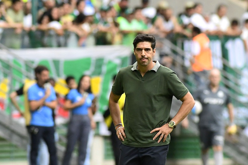 Abel Ferreira em Palmeiras x Fluminense — Foto: Marcos Ribolli
