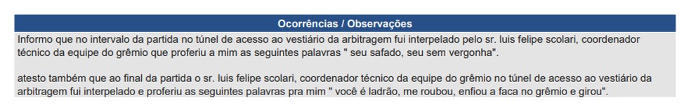 Trecho da súmula do Gre-Nal 448 — Foto: CBF