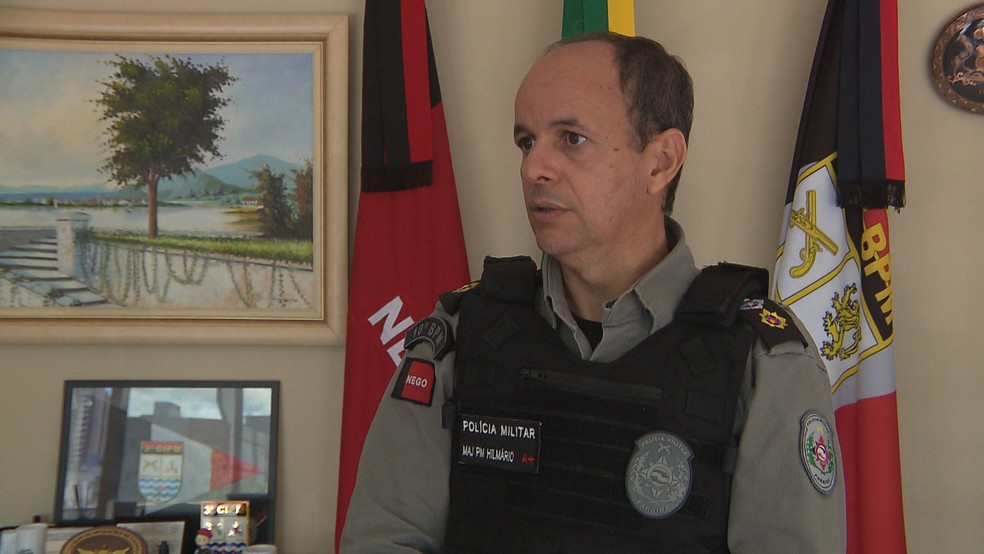 Major Hilmário Xavier em entrevista à TV Paraíba — Foto: Reprodução / TV Paraíba 