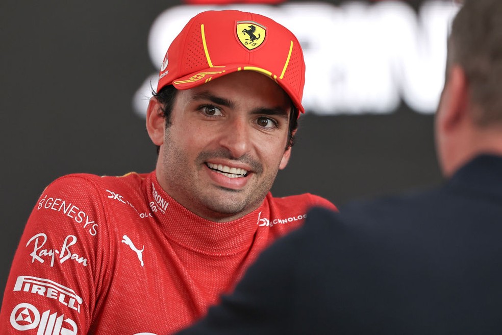 Carlos Sainz durante a classificação do GP da China da F1 2024 — Foto: Song Haiyuan/MB Media/Getty Images