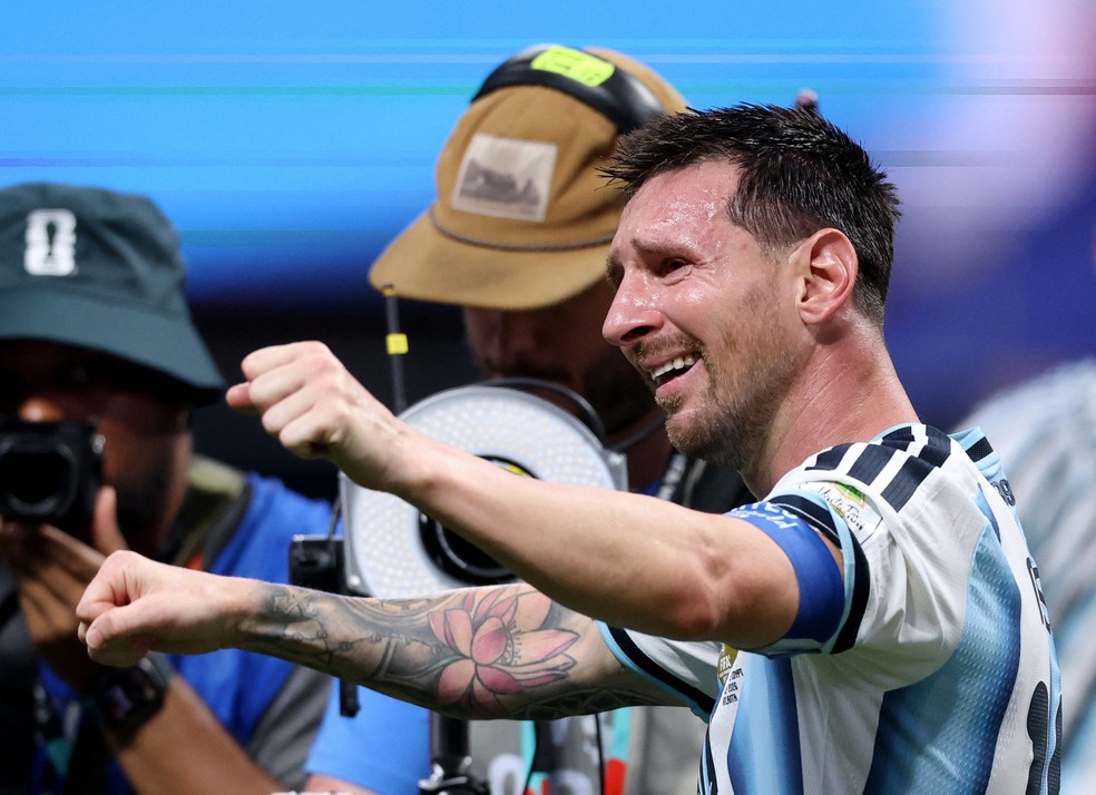 Messi 2026 comemora gol contra o Egito