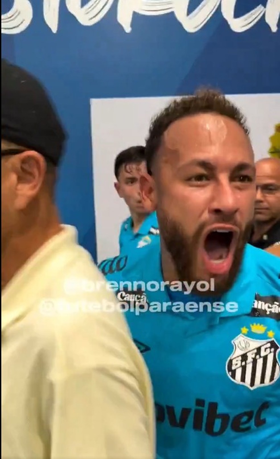 Neymar ironizou torcedores do Remo após o jogo: "Eliminado, eliminado" — Foto: Reprodução