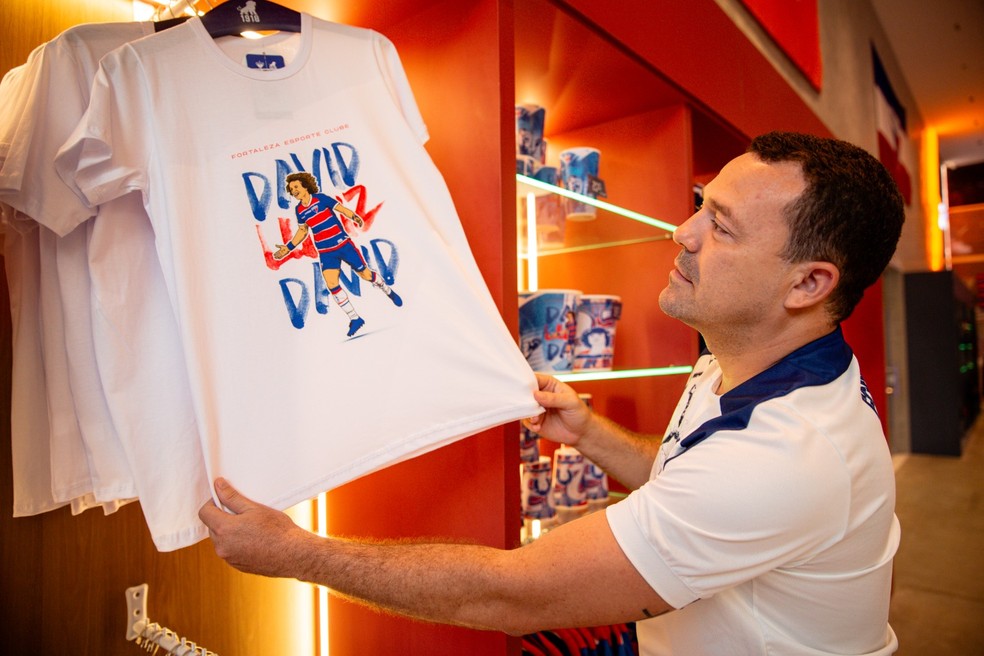 David Luiz, Fortaleza, T-shirt — Foto: Thiago Gadelha/SVM