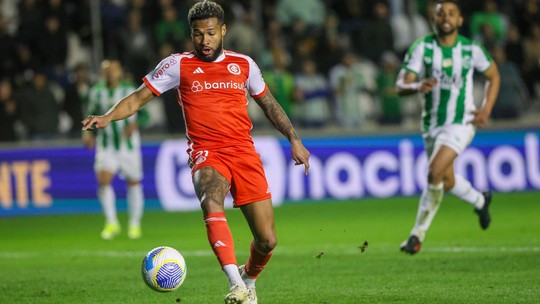 Wesley leva o terceiro cartão amarelo e desfalca o Inter contra o Fortaleza 