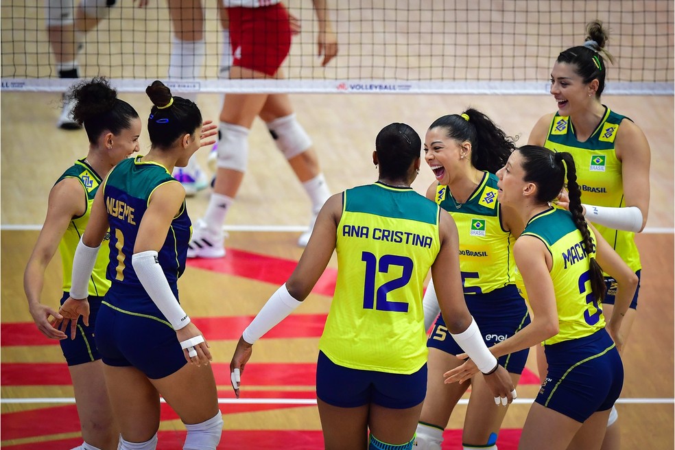 Brasil x Polônia - Liga das Nações feminina de vôlei — Foto: FIVB
