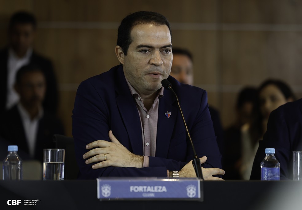 Marcelo Paz, presidente do Fortaleza, no Conselho Técnico da Série A, na CBF — Foto: Rafael Ribeiro/CBF