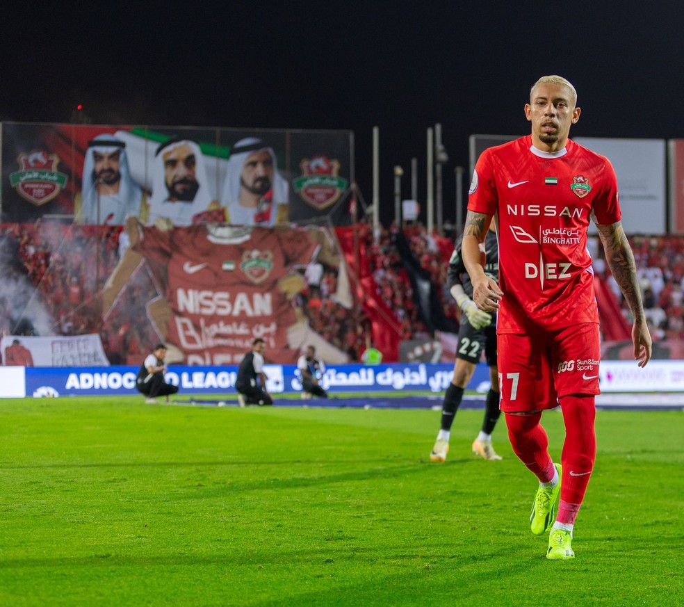 Guilherme Bala é um dos principais jogadores do Shabab Al Ahli na temporada — Foto: Divulgação/Shabab Al Ahli
